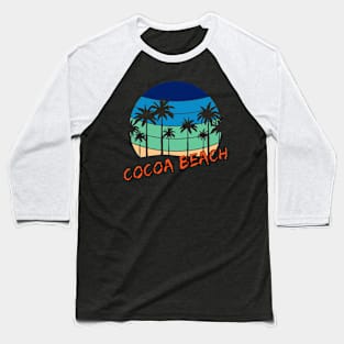 Cocoa Beach Retro Vintage Sunset Beach Design Baseball T-Shirt